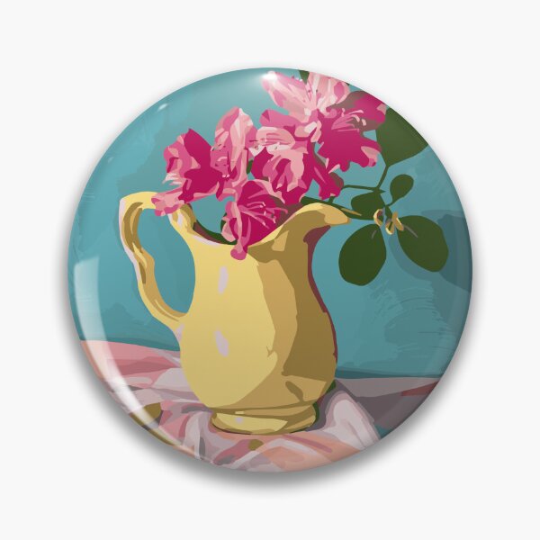 Item preview, Rhododendron Flowers in Yellow Vase designed and sold by ShannonSArtwork.