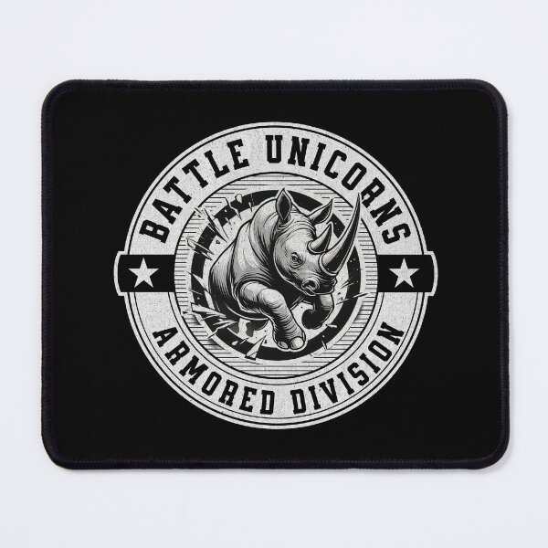 Item preview, Battle Unicorns Armored Division Rhino Design designed and sold by SamSupershirt.