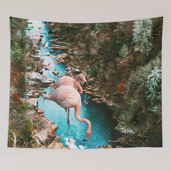 Item preview, Flamingo Forest #redbubble #decor #buyart designed and sold by 83oranges.com.