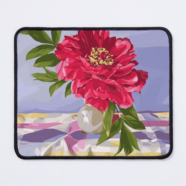 Item preview, Peony on Checkered Fabric designed and sold by ShannonSArtwork.
