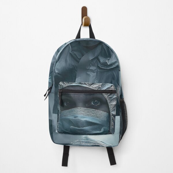 Item preview, Masked Individuals Navigating a Smoggy Urban Landscape designed and sold by CheerForGoods.