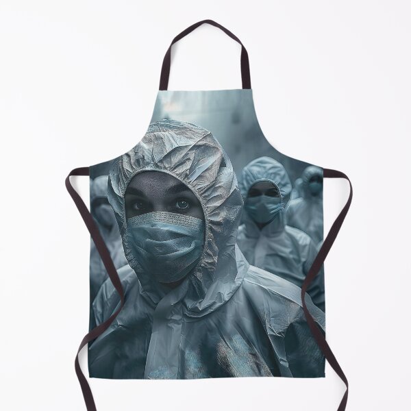 Item preview, Masked Individuals Navigating a Smoggy Urban Landscape designed and sold by CheerForGoods.
