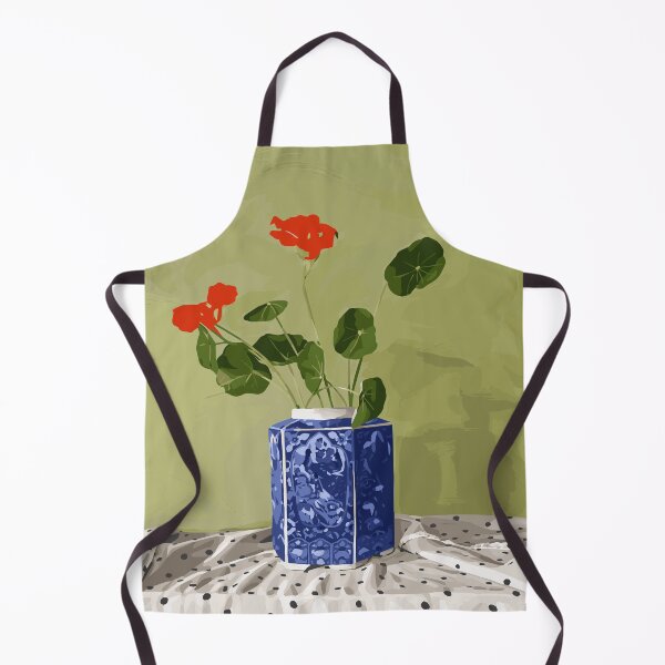 Item preview, Nasturtium Flowers in Blue Jar designed and sold by ShannonSArtwork.
