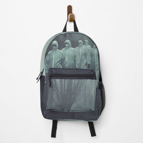 Item preview, A Mysterious Group Clad in Hazmat Suits Traversing a Smog Shrouded Street  designed and sold by CheerForGoods.