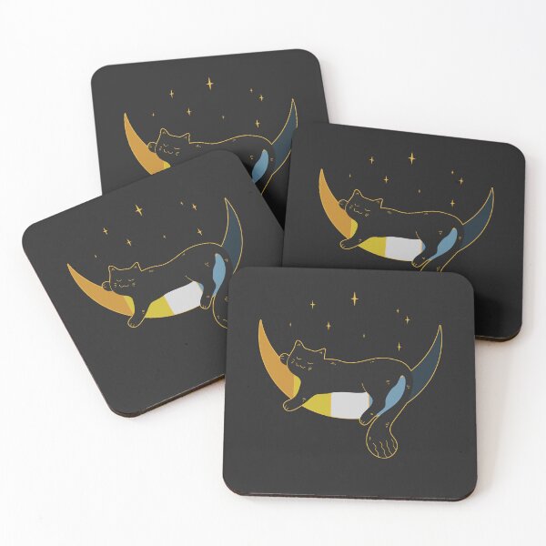 Item preview, Aroace Cat Moon Space LGBT Asexual Aromantic Pride Flag designed and sold by Clara Hollins.