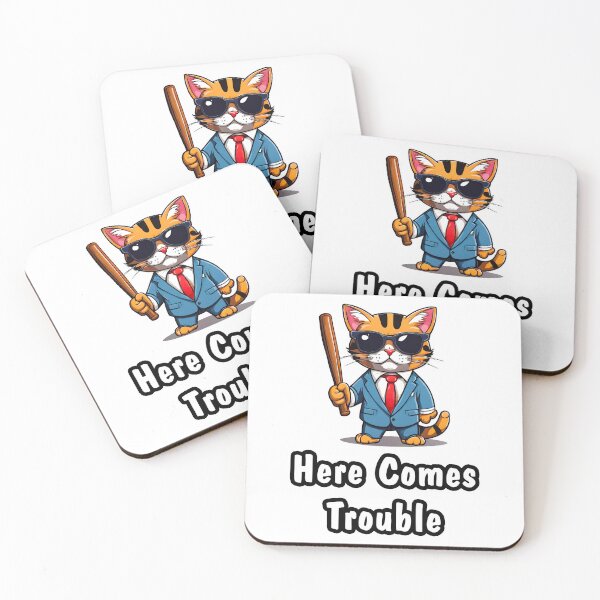 Item preview, Here Comes Trouble - Cat quotes designed and sold by Tom-Johnson.