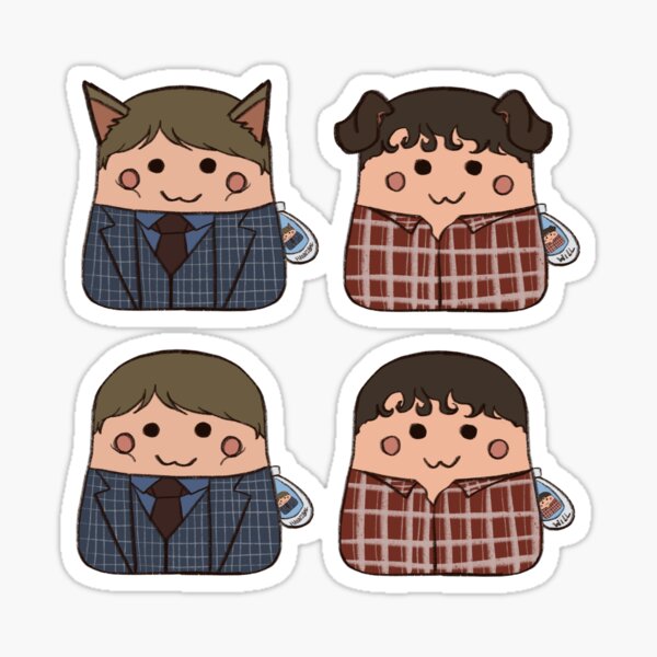 Item preview, Hannibal and Will as squishie sticker sheet designed and sold by butchcannibal.