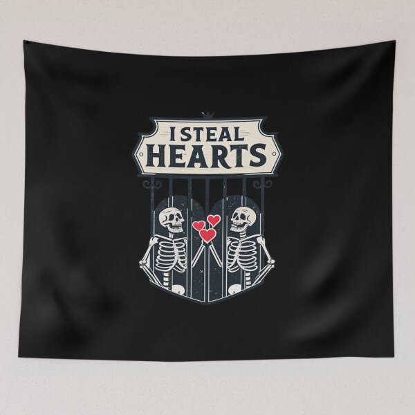 Item preview, I Steal Hearts - Cute Skeleton Valentine’s Day Design designed and sold by Colorful-Garden.