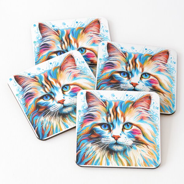 Item preview, Modern Art Ragamuffin Cat – Vibrant Style for Cat Lovers designed and sold by Fredster1966.