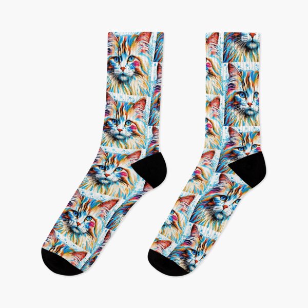 Item preview, Modern Art Ragamuffin Cat – Vibrant Style for Cat Lovers designed and sold by Fredster1966.