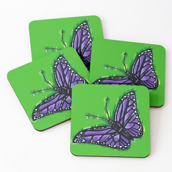 Item preview, Purple Buttlerfly - Green Background designed and sold by AwesomeAla.