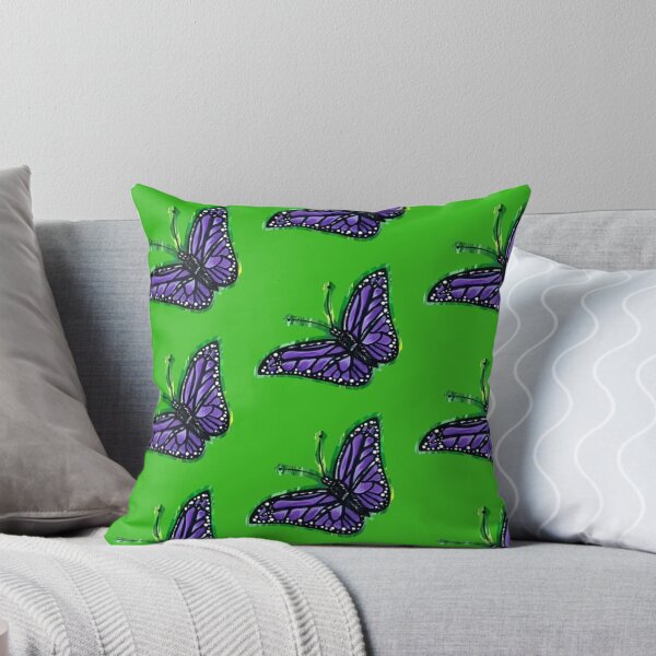 Item preview, Purple Buttlerfly - Green Background designed and sold by AwesomeAla.