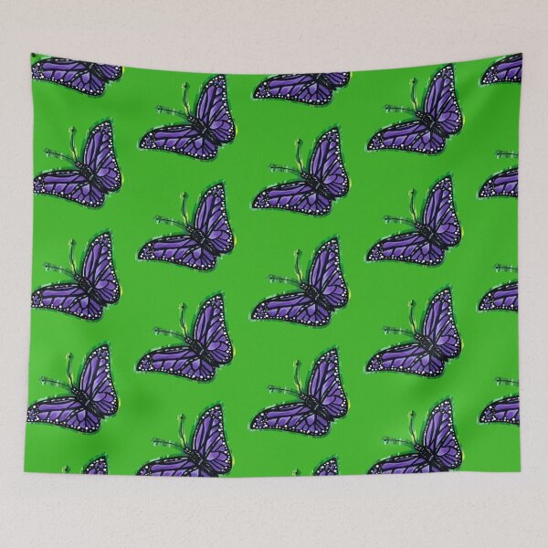Item preview, Purple Buttlerfly - Green Background designed and sold by AwesomeAla.