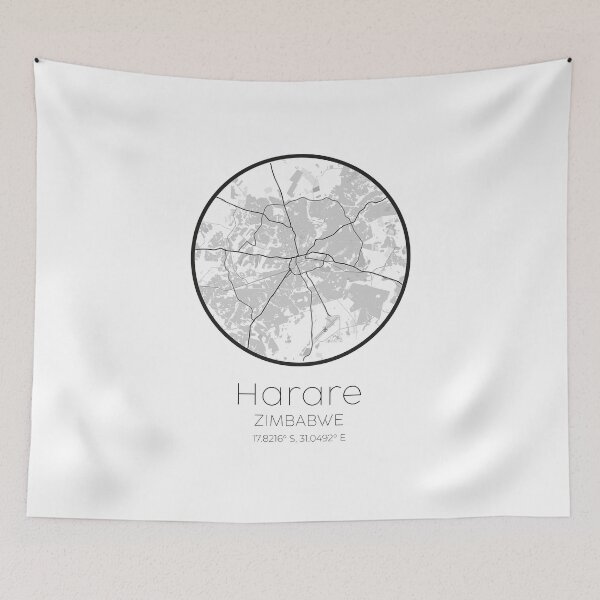 Item preview, Map of Harare designed and sold by sarahbidz.