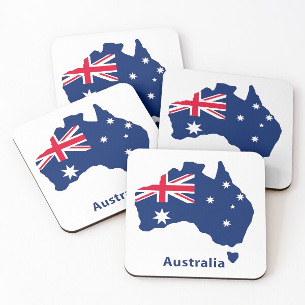 Item preview, Australia Map with Flag Overlay - Stylish Country Design designed and sold by Michael van der Hoorn.