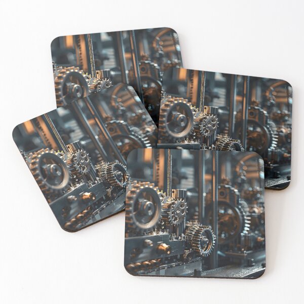 Item preview, Intricate Mechanics and Mechanisms of a Dimly Lit D Printing Factory designed and sold by CheerForGoods.