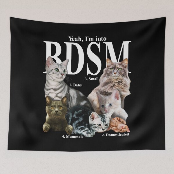 Item preview, Funny Cute Cats Pet BDSM Naughty Meme designed and sold by BoggsNicolasArt.