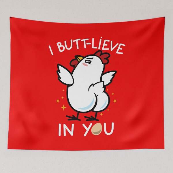 Item preview, Funny Big Booty Cute Chicken Butt Inspirational Kids Meme designed and sold by BoggsNicolasArt.