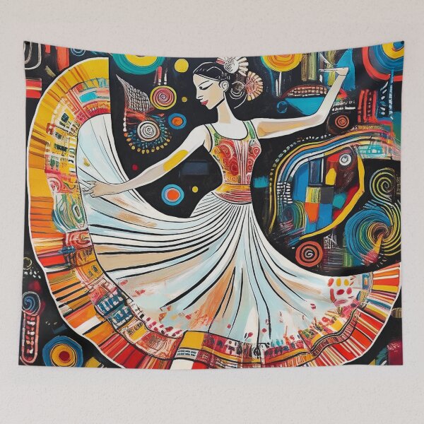 Item preview, Flamenco Dancer spinning in Graffiti Abstract Style  designed and sold by Boxing Kangaroo Retail Company.