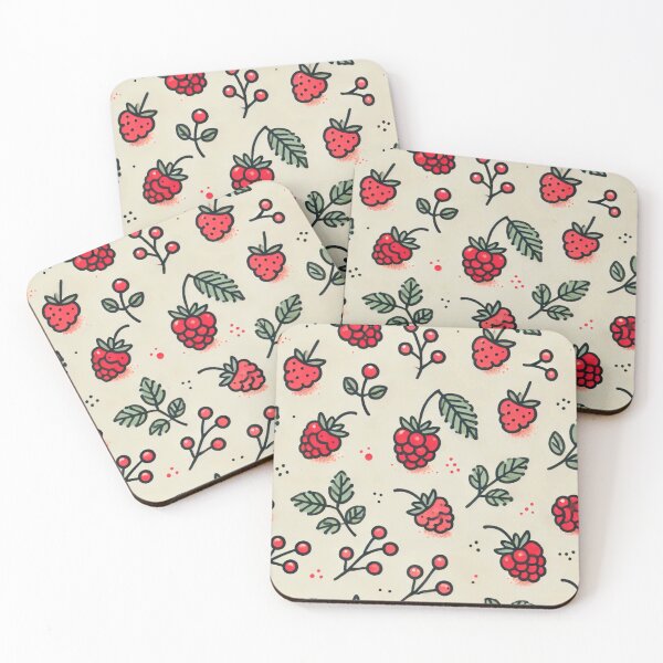 Item preview, Drawn Raspberries Pattern designed and sold by Porosenok.