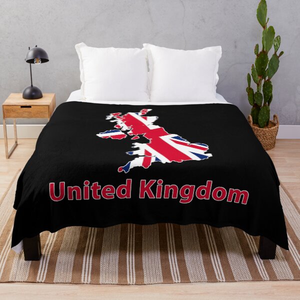 Item preview, United Kingdom Map with Union Jack Flag Overlay - Iconic UK Design designed and sold by Michael van der Hoorn.