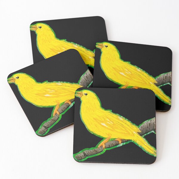 Item preview, Singing Yellow Canary - Black Background designed and sold by AwesomeAla.
