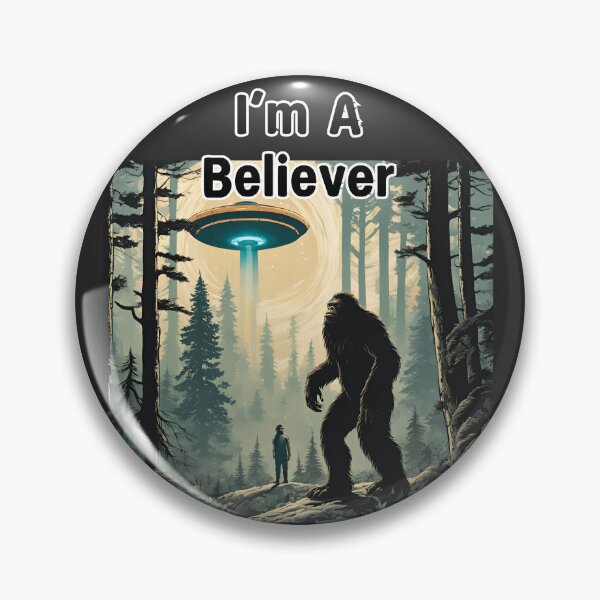 Item preview, I'm A Beliver, UFO Bigfoot Aliens designed and sold by FroggyFly Designs.