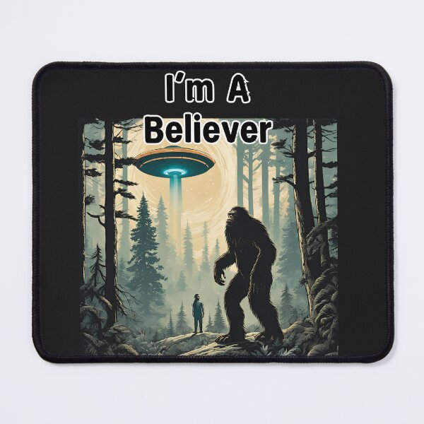 Item preview, I'm A Beliver, UFO Bigfoot Aliens designed and sold by FroggyFly Designs.
