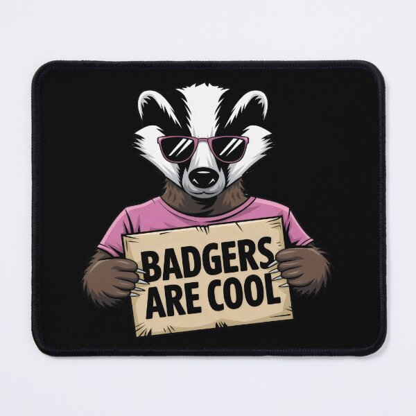 Item preview, Cool Badger Wearing Sunglasses – "Badgers Are Cool" Sign designed and sold by Prime-Studio.