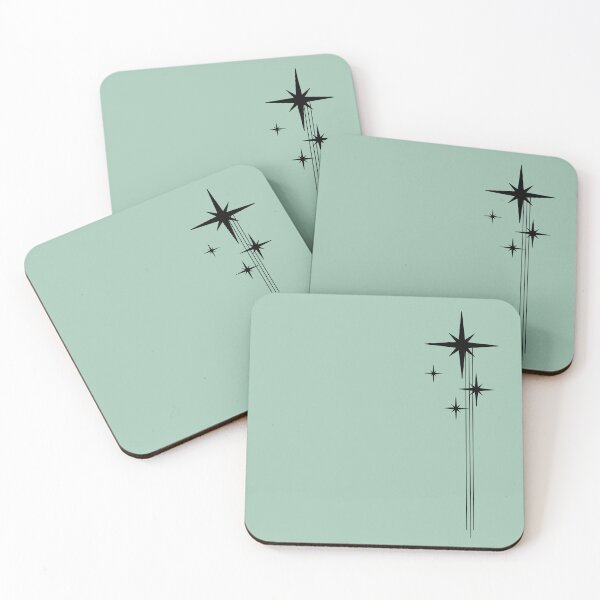 Item preview, 1950s Atomic Age Retro Starburst in Mint Green and Black designed and sold by kierkegaard.