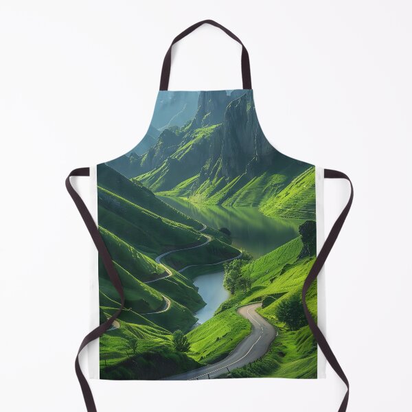 Item preview, Winding River Through Lush Green Mountain Landscape designed and sold by Artessie.