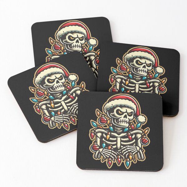 Item preview, Merry Christmas Skeleton With Fairy Lights designed and sold by LuminOrb.
