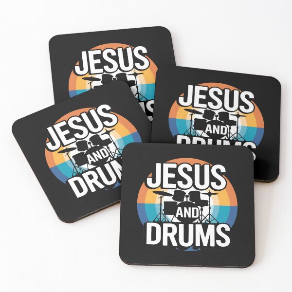 Item preview, Jesus and Drums Retro Music Faith Design designed and sold by Karsten Stier.