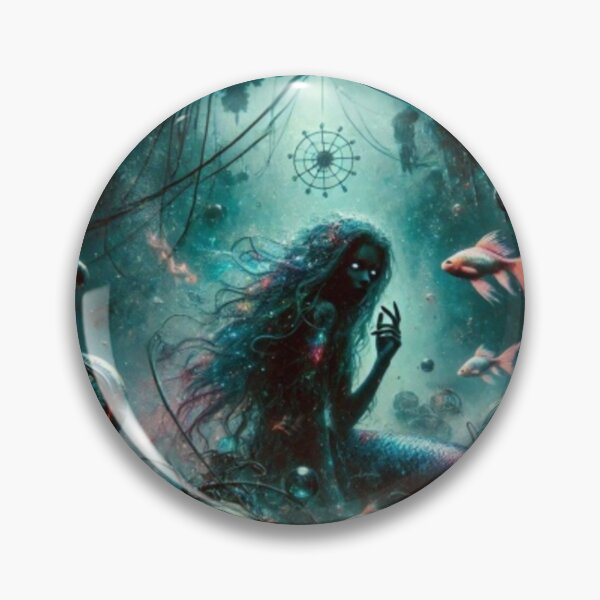 Item preview, AI generated mermaid, dystopian fantasy designed and sold by AI-this-is-AI.