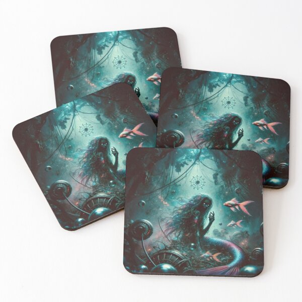 Item preview, AI generated mermaid, dystopian fantasy designed and sold by AI-this-is-AI.