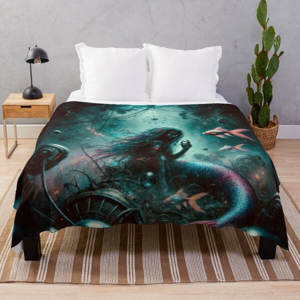 Item preview, AI generated mermaid, dystopian fantasy designed and sold by AI-this-is-AI.