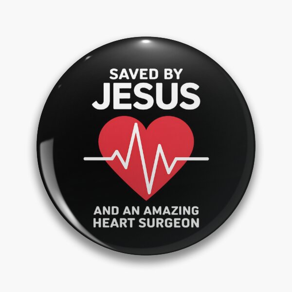 Item preview, Saved by Jesus and an Amazing Heart Surgeon Inspirational Design designed and sold by Karsten Stier.