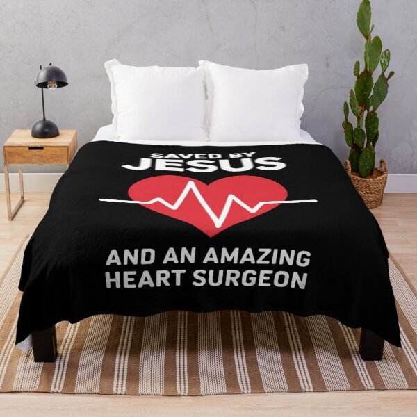 Item preview, Saved by Jesus and an Amazing Heart Surgeon Inspirational Design designed and sold by Karsten Stier.