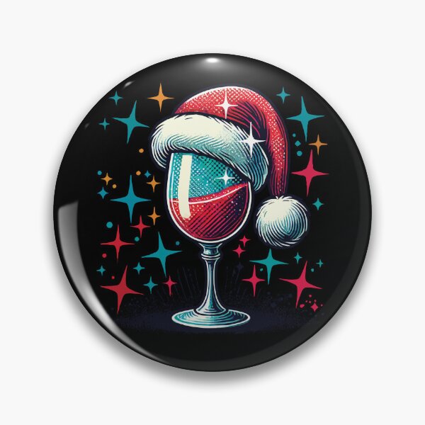 Item preview, Festive Wine Glass Santa Hat Holiday Cheer designed and sold by LuminOrb.