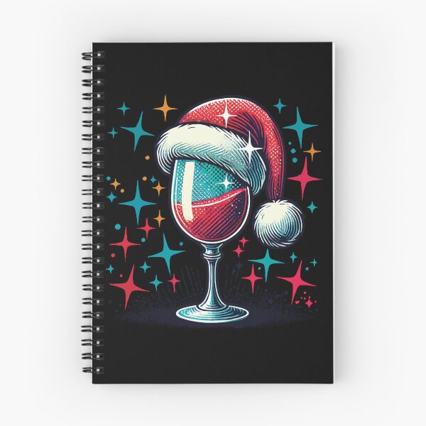 Item preview, Festive Wine Glass Santa Hat Holiday Cheer designed and sold by LuminOrb.