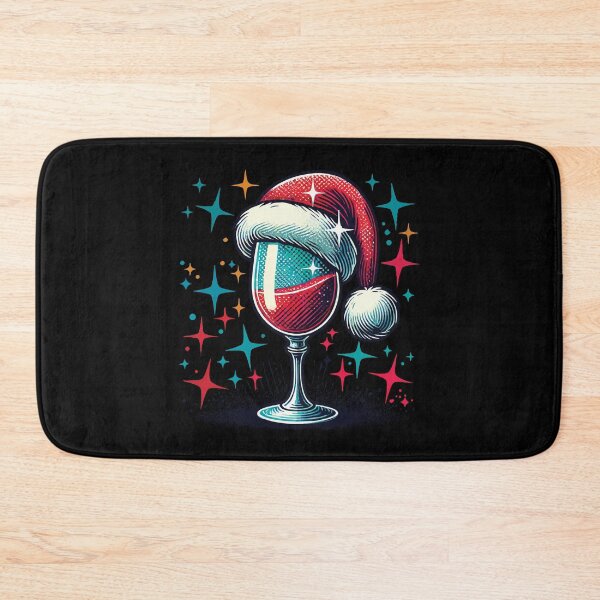 Item preview, Festive Wine Glass Santa Hat Holiday Cheer designed and sold by LuminOrb.