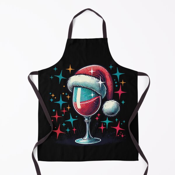 Item preview, Festive Wine Glass Santa Hat Holiday Cheer designed and sold by LuminOrb.