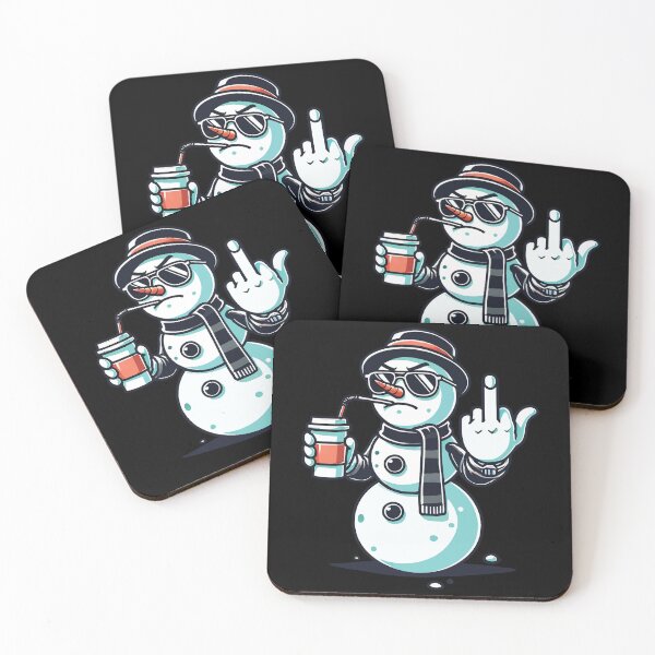 Item preview, Cool Snowman With Coffee And Attitude designed and sold by LuminOrb.