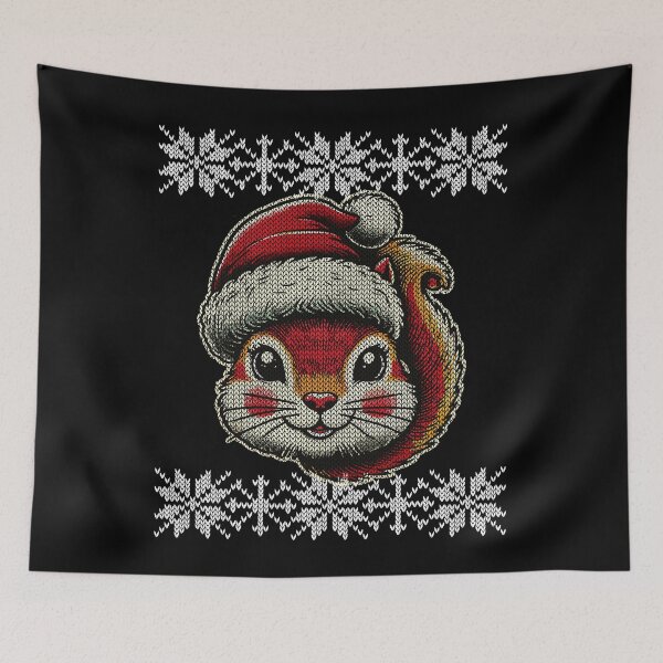 Item preview, Festive Squirrel Knitted Holiday Charm designed and sold by LuminOrb.