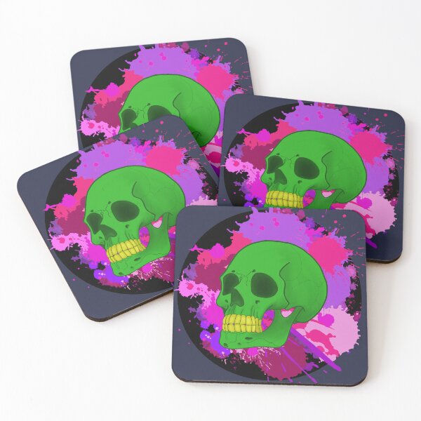 Item preview, Splatter skull designed and sold by Eclectic Gold.