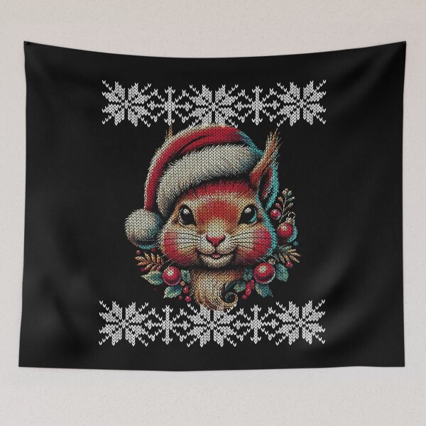Item preview, Cute Christmas Squirrel With Hat designed and sold by LuminOrb.