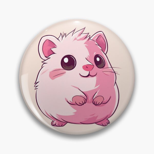 Item preview, Kawaii Fluffy Pink Hamster  designed and sold by MOONE FLOWER.