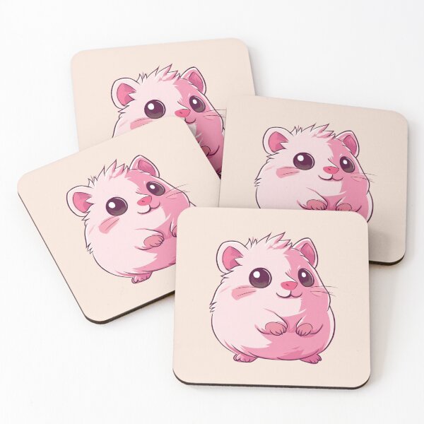 Item preview, Kawaii Fluffy Pink Hamster  designed and sold by MOONE FLOWER.