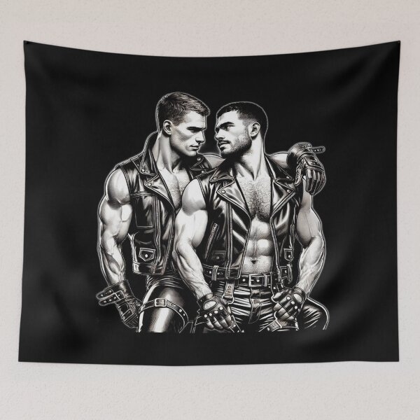 Artikelvorschau, Gay Leather Daddies Latino Love Leder Pride Grafikdesign entworfen und verkauft von ItsAKinkThing.