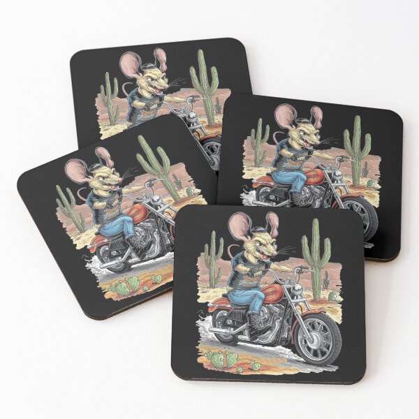 Item preview, Desert Biker Mouse Riding a Motorcycle in the Wild West designed and sold by love3617.
